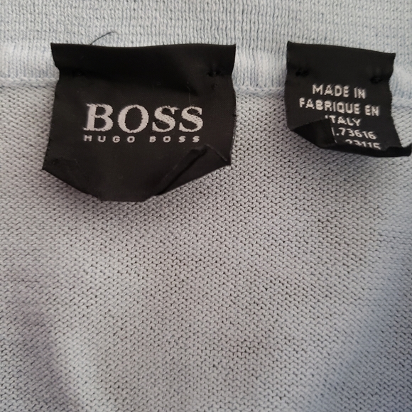 Hugo Boss Men's Light Blue Long Sleeve Polo - Picture 3 of 5